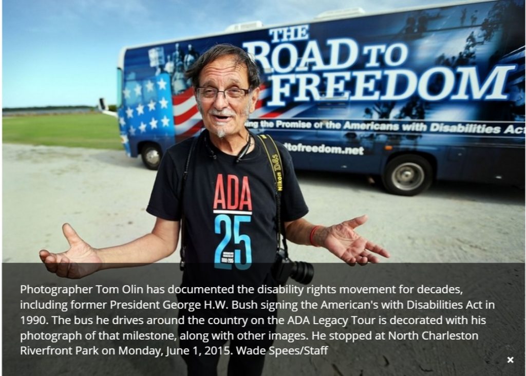 Credit: The Post and Courier- Charleston, SC (http://www.postandcourier.com/article/20150601/PC16/150609893/1177/ada-legacy-tour-helps-promote-community-in-charleston)